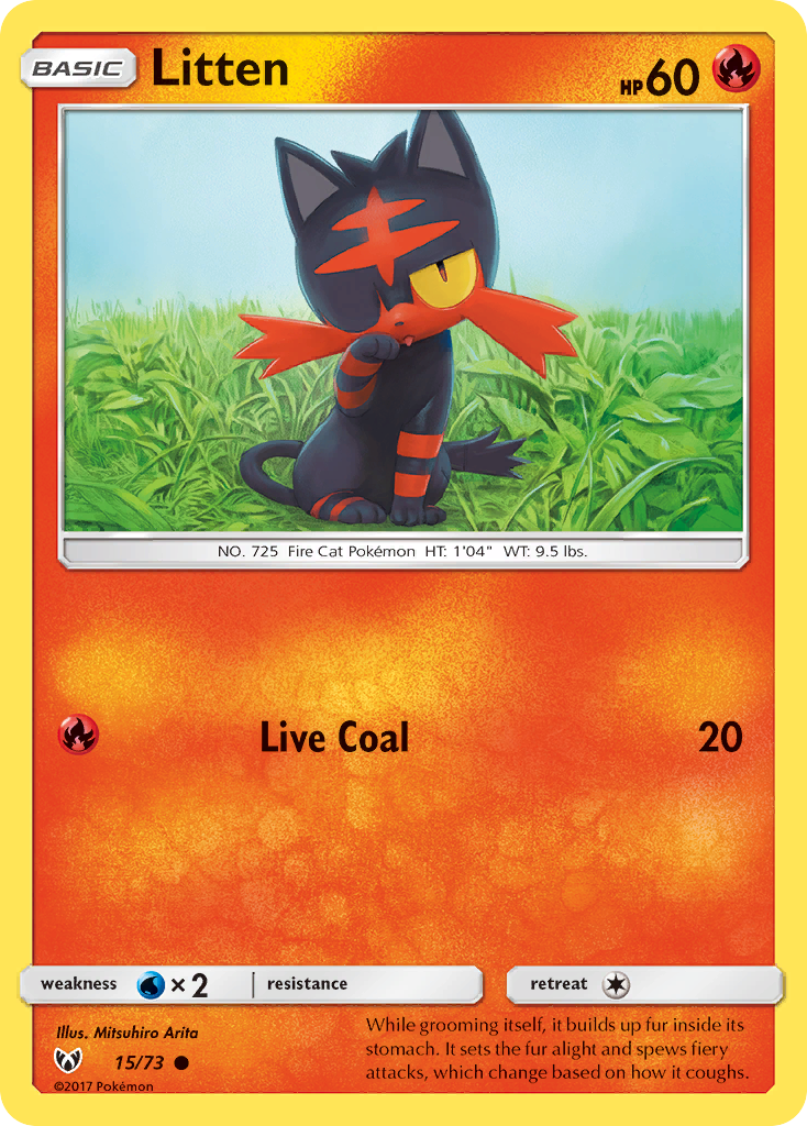 Litten (15/73) [Shining Legends]