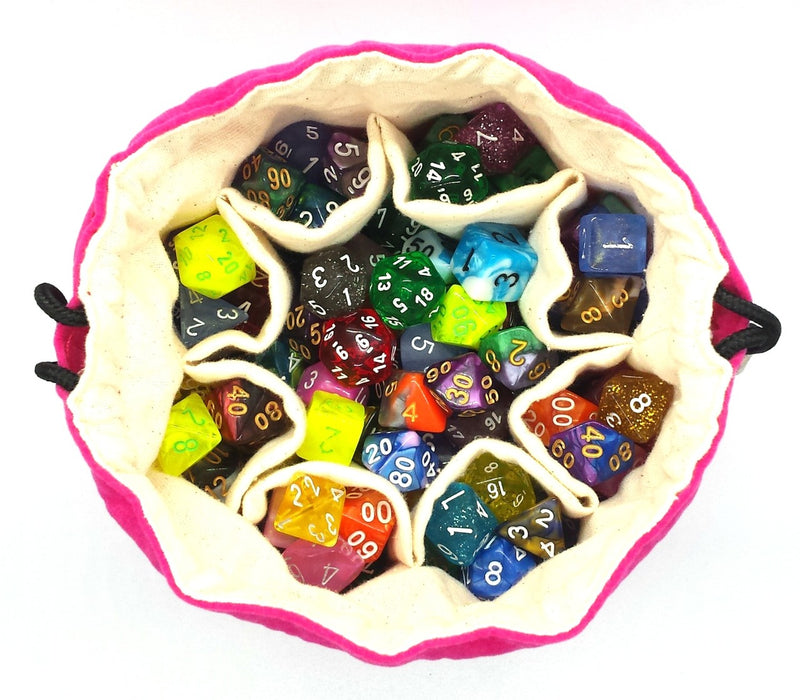 Bag of Many Pouches RPG D&D Dice Bag: Pink