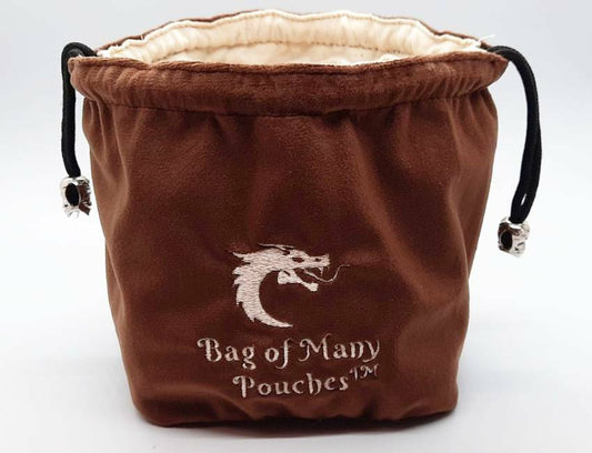 Bag of Many Pouches RPG D&D Dice Bag: Brown