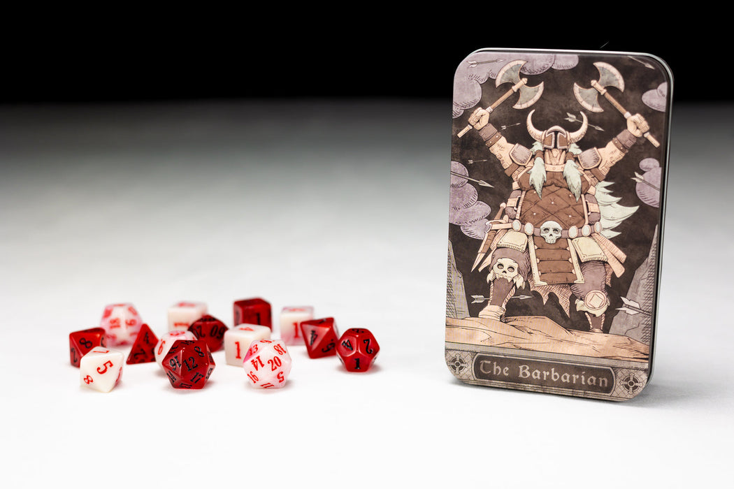 Class-Specific Dice Set: Barbarian (Pathfinder and 5E)