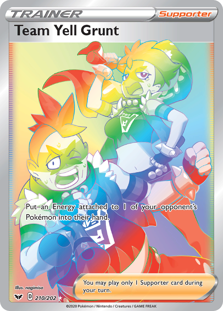 Team Yell Grunt (Secret) (210/202) [SWSH01: Sword & Shield Base Set]