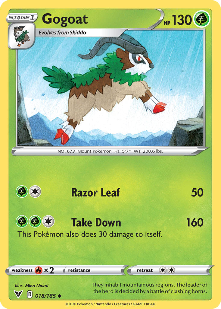 Gogoat (018/185) [SWSH04: Vivid Voltage]