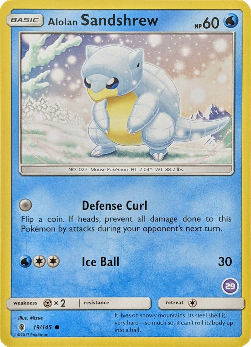 Alolan Sandshrew (29) (19/145) [SM Trainer Kit: Alolan Sandslash & Alolan Ninetales]