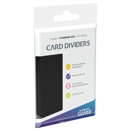 CARD DIVIDERS STANDARD SIZE BLACK