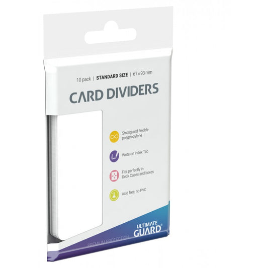 CARD DIVIDERS STANDARD SIZE WHITE