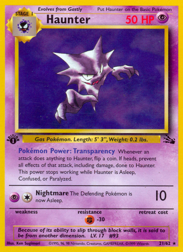 Haunter (21) (21/62) [Fossil]