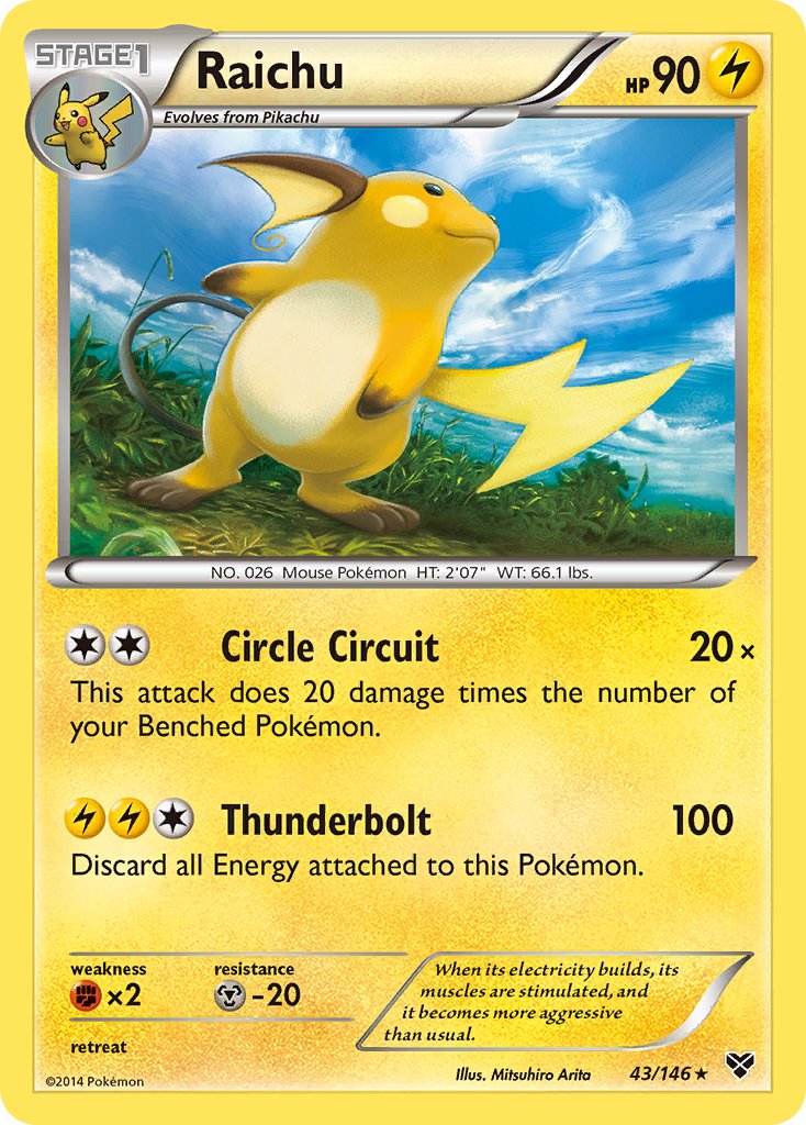 Raichu - 43/146 (Battle Arena Deck Exclusive) (043/146) [Deck Exclusives]