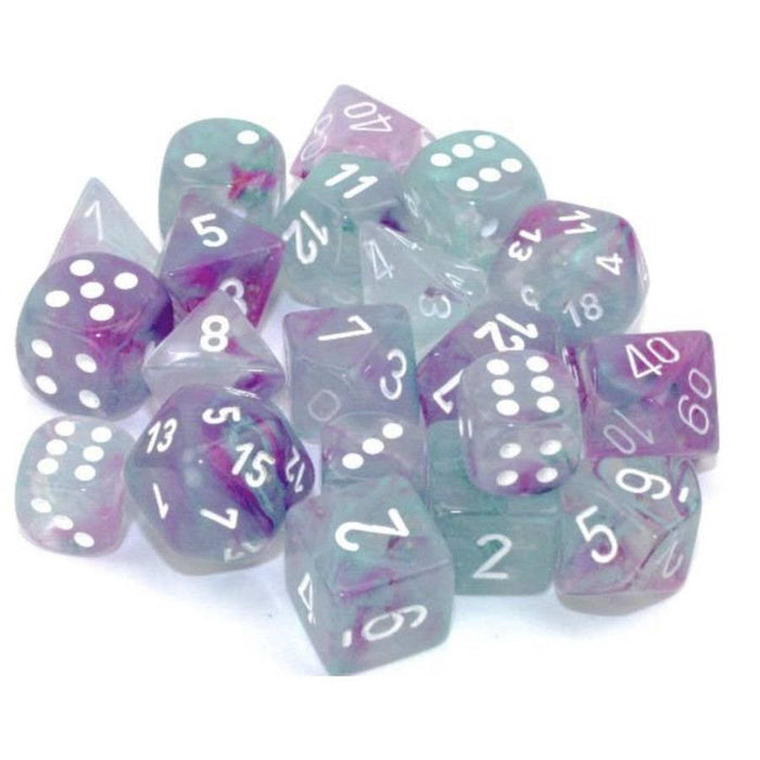 CHESSEX DICE: D6 -- 12MM Nebula Dice, Wisteria/White Luminary, 36CT (CHX 27945)