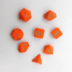 CHESSEX LAB DICE 4 HEAVY: POLY ORANGE/TURQUOISE 7CT (CHX30038)