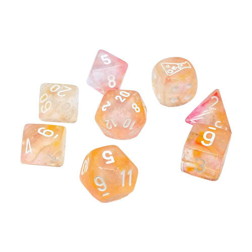 CHESSEX LAB DICE 4 NEBULA: POLY SUPERNOVA/WHITE LUMINARY 7CT (CHX30041)