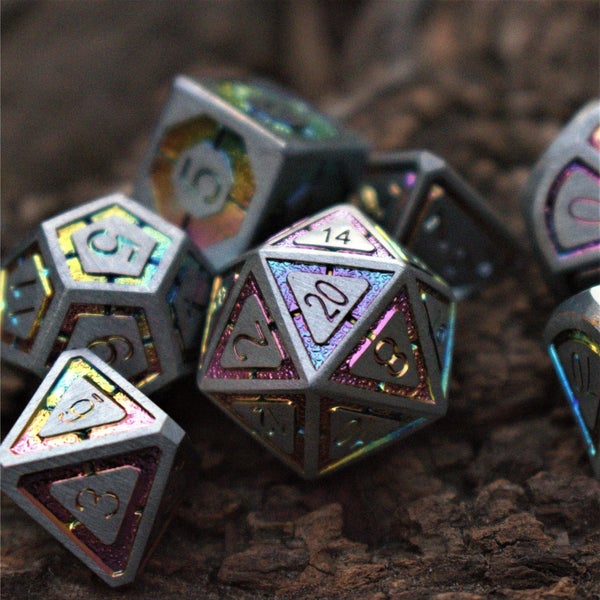 Cleric's Domain Iridescent metal Dice Set