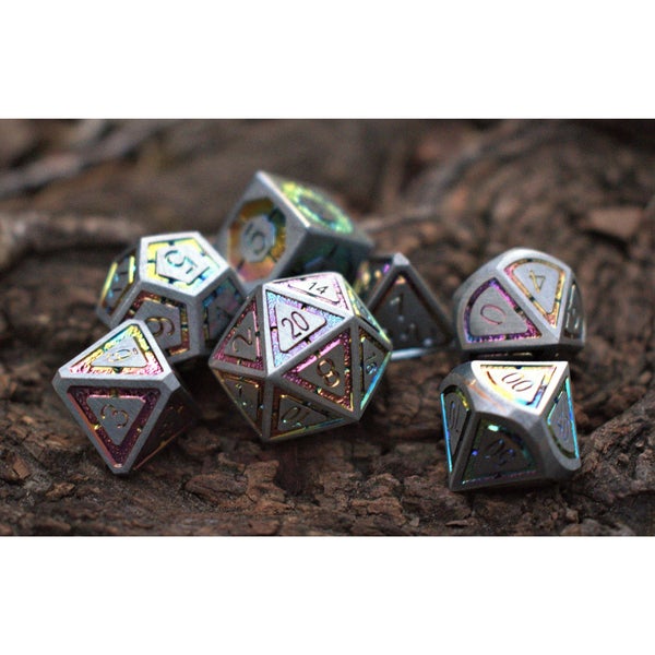 Cleric's Domain Iridescent metal Dice Set