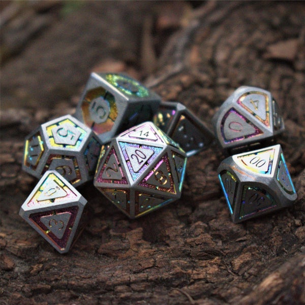 Cleric's Domain Iridescent metal Dice Set