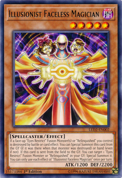 Illusionist Faceless Magician [LED2-EN002] Rare