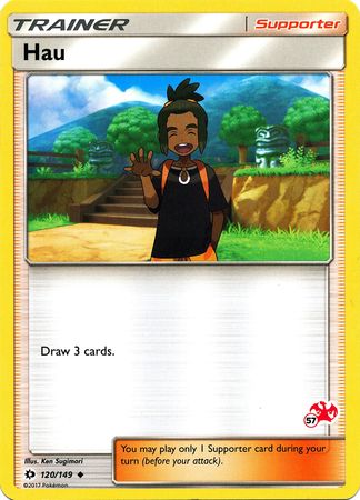 Hau - 120/149 (#57 Charizard Stamped) (120/149) [Battle Academy]