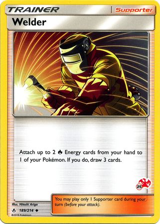 Welder - 189/214 (#25 Charizard Stamped) (189/214) [Battle Academy]