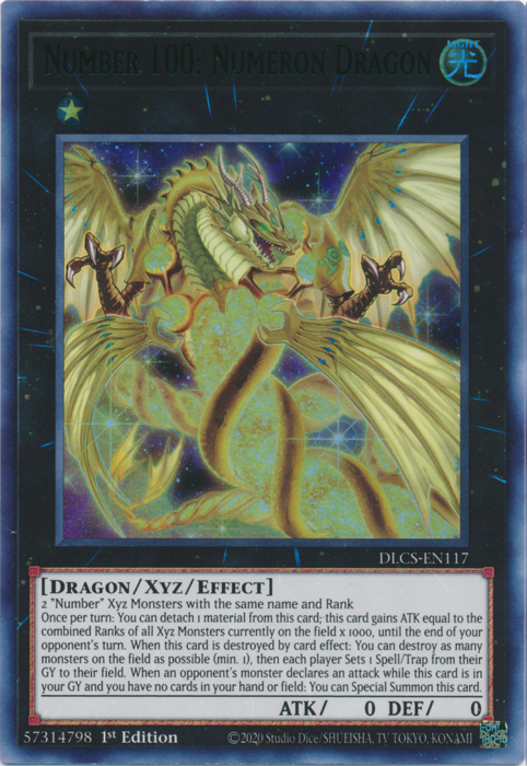 Number 100: Numeron Dragon (Green) (DLCS-EN117) [Dragons of Legend: The Complete Series]