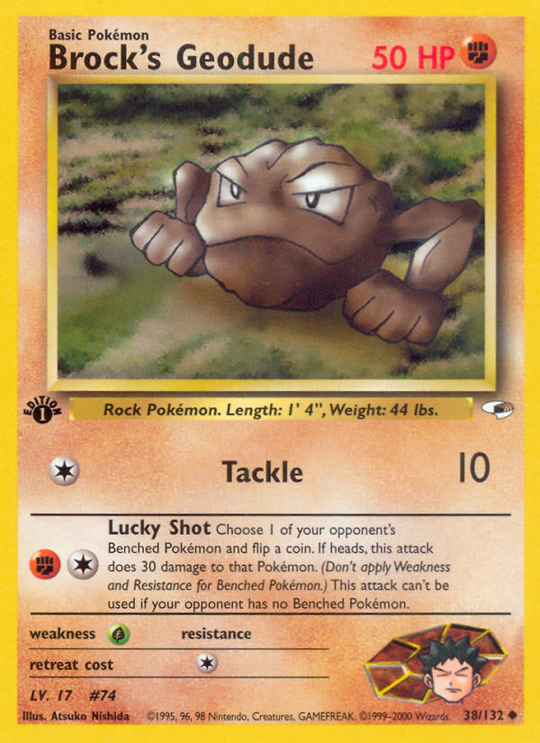 Brock's Geodude (38) (038/132) [Gym Heroes]