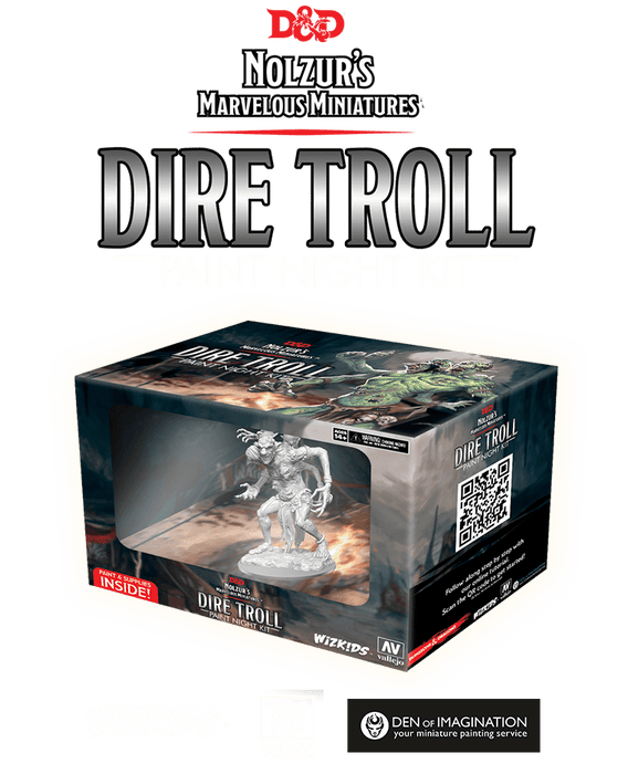 DUNGEONS AND DRAGONS: NOLZUR'S MARVELOUS UNPAINTED MINIATURES: DIRE TROLL PAINT NIGHT KIT