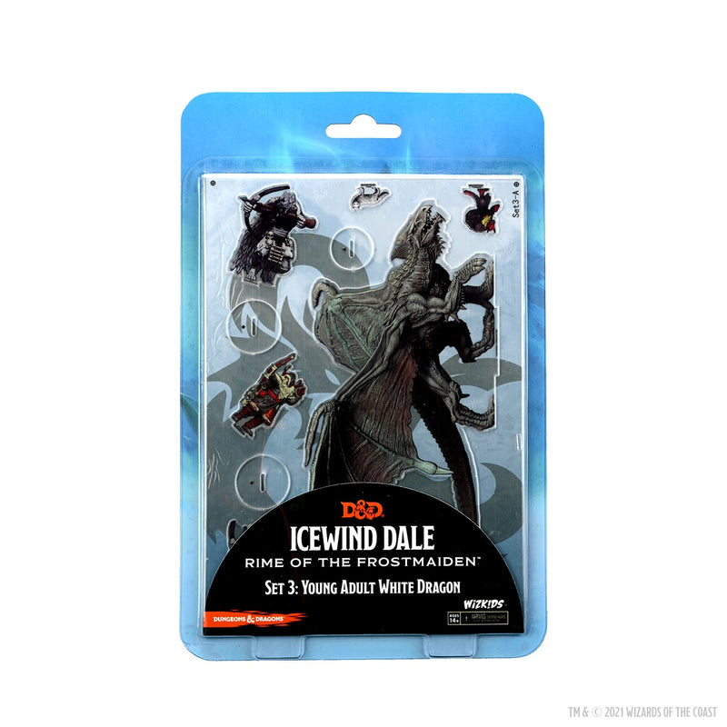 D&D Idols of the Realms Miniatures: Icewind Dale: Rime of the Frostmaiden – Young Adult White Dragon