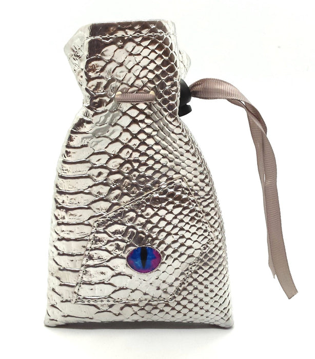 Dragon Eye RPG D&D Dice Bag: Silver Dragon