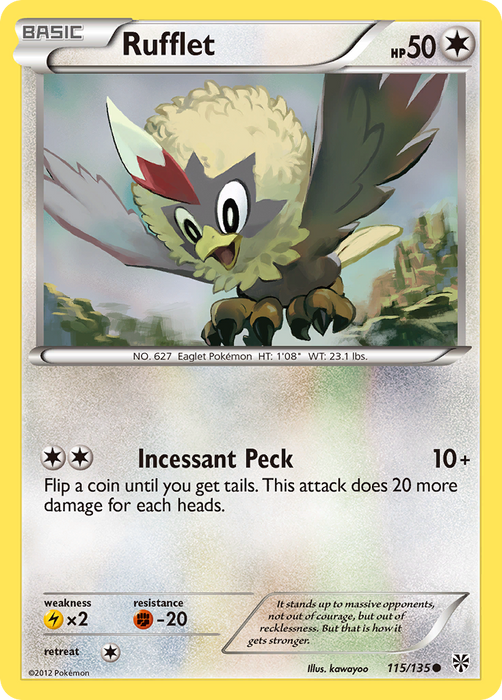 Rufflet (115/135) [Black & White: Plasma Storm]