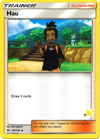 Hau - 120/149 (#13 Pikachu Stamped) (120/149) [Battle Academy]