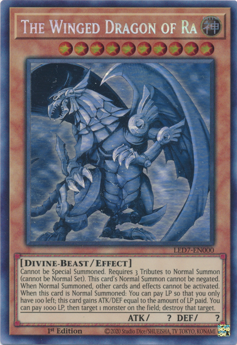 The Winged Dragon of Ra (Ghost Rare) (LED7-EN000) [Legendary Duelists: Rage of Ra]