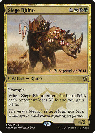 Siege Rhino [Khans of Tarkir Promos]