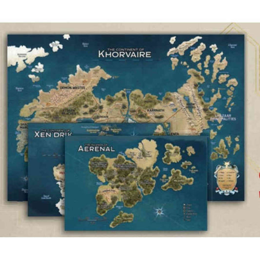 Dungeons & Dragons 5th Edition EBERRON - RISING FROM THE LAST WAR - KHORVAIRE MAP SET