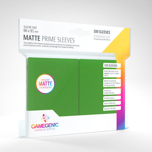GAMEGENIC: Matte Prime Card Sleeves: Green
