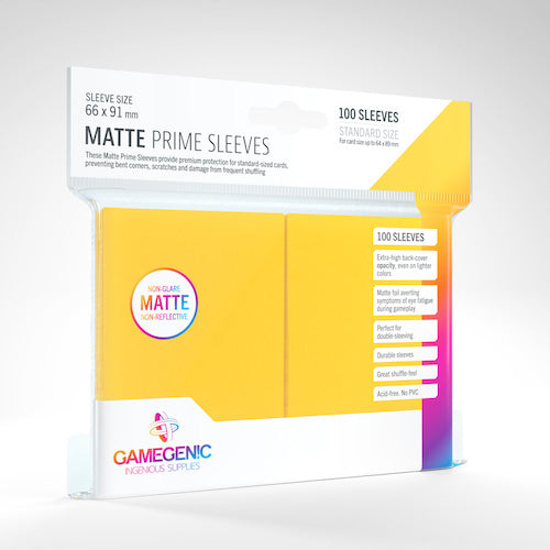 GAMEGENIC: MATTE Prime Sleeves: Yellow