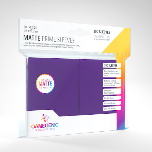 GAMEGENIC: Matte Prime Card Sleeves: Purple
