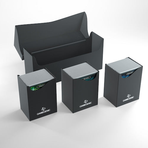 Triple Deck Holder: 240+ Card Deck Box (Black)