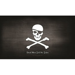 Premium Image Playmat 24X14 - Pirate Skull and Crossbones