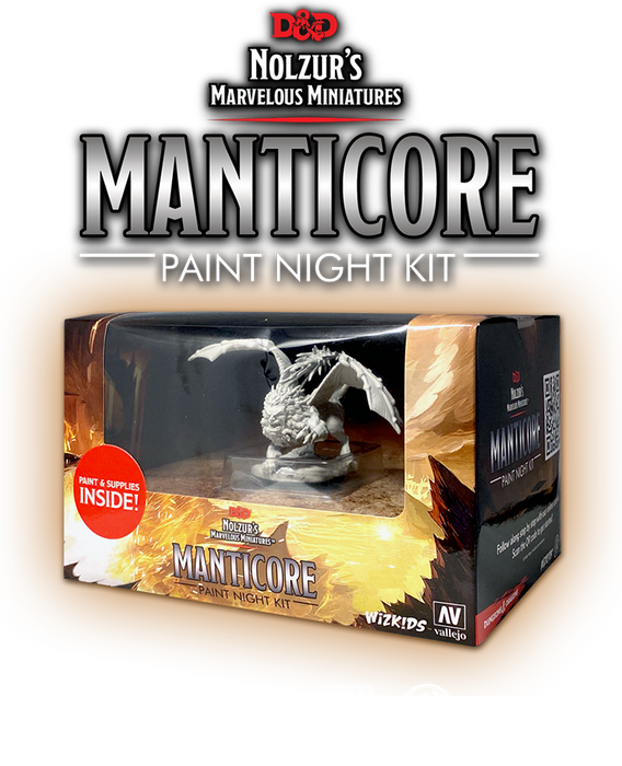 DUNGEONS AND DRAGONS: NOLZUR'S MARVELOUS UNPAINTED MINIATURES: MANTICORE PAINT NIGHT KIT