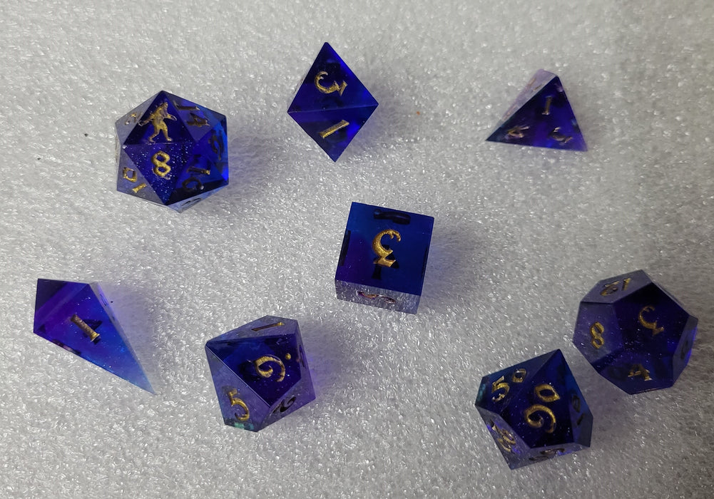 Yeti's Place Dungeon RPG Sharp Dice Set - Purple