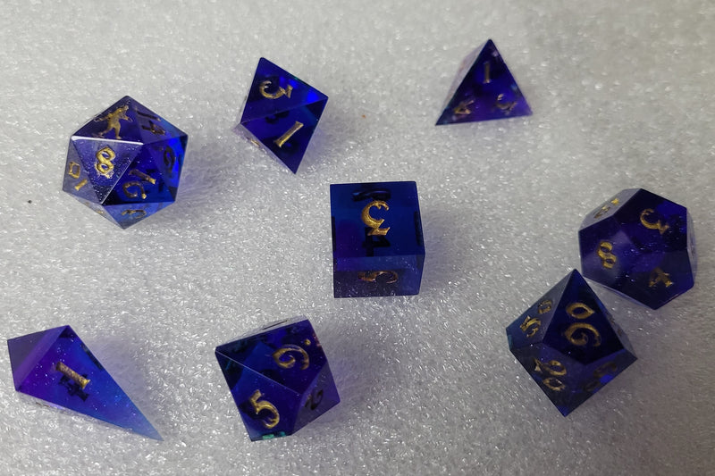 Yeti's Place Dungeon RPG Sharp Dice Set - Purple