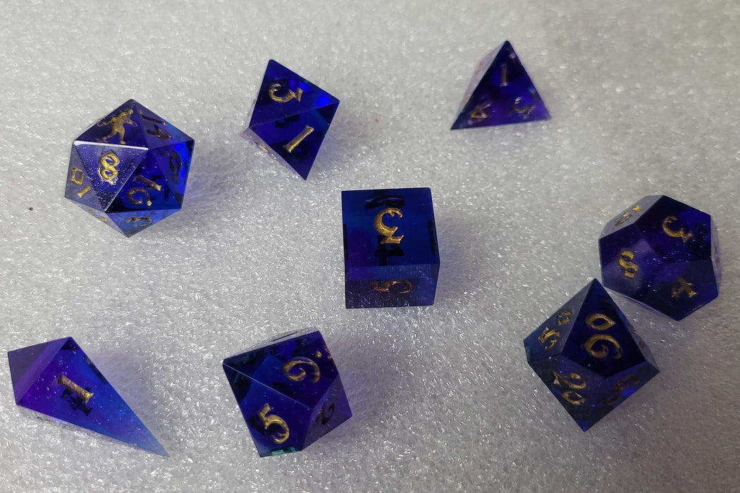 Yeti's Place Dungeon RPG Sharp Dice Set - Purple