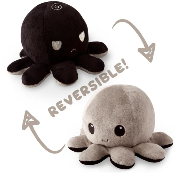 Reversible Octopus Plushie: Black and Gray