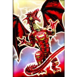 Deck Protector Sleeves - 50ct - Robo Dragon Fury - RED