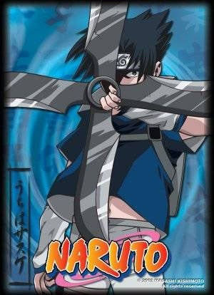 Deck Protector Sleeves - 50ct - Naruto CCG UK Exclusive Bandai Official Limited Edition Card Sleeves - Sasuke Uchiha Giant Shuriken (Blue)