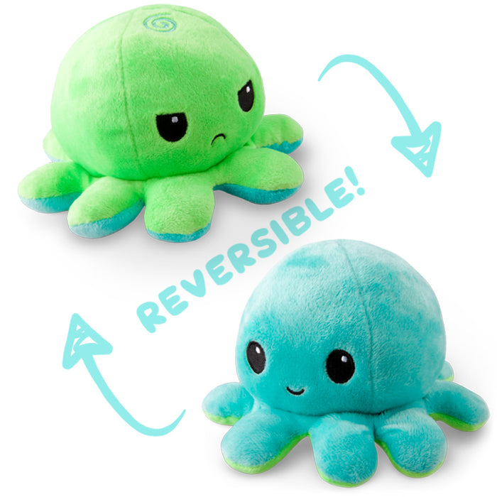 Reversible Octopus Plushie: Green and Aqua