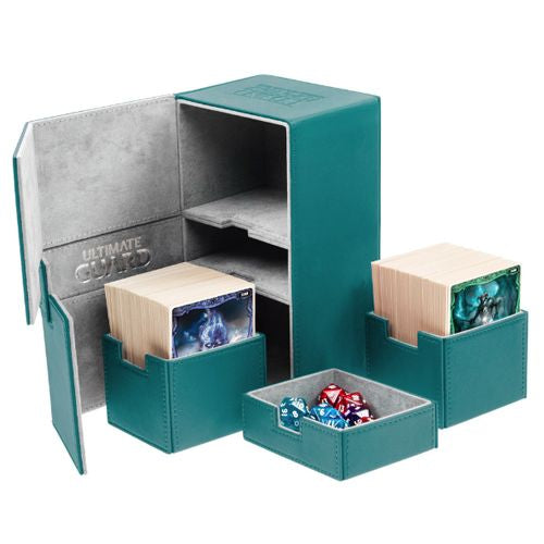 TWIN FLIP'N'TRAY DECK CASE 200+ STANDARD SIZE XENOSKIN PETROL BLUE