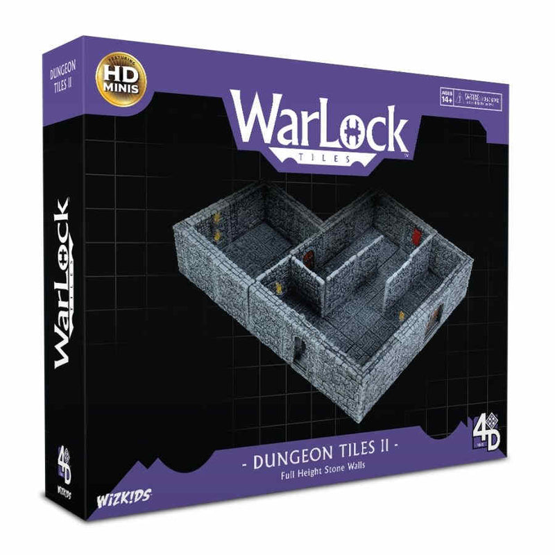Warlock Tiles: Dungeon Tiles 2- Full Height Stone Walls