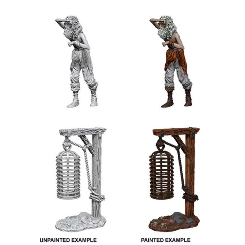 WIZKIDS DEEP CUTS UNPAINTED MINIATURES -W10-HANGING CAGE