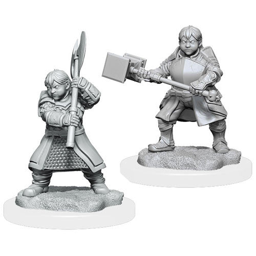 Critical Role Unpainted Miniatures: W01 Dwarf Dwendalian Empire Fighter Female