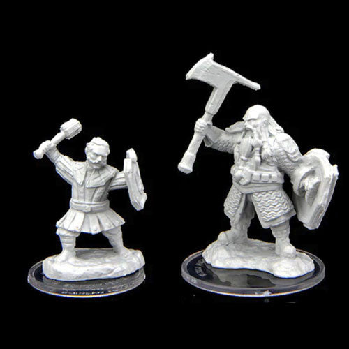 Critical Role Unpainted Miniatures: W02 Kymal Militia Brawler & Jorenn Militia Holy Axeman