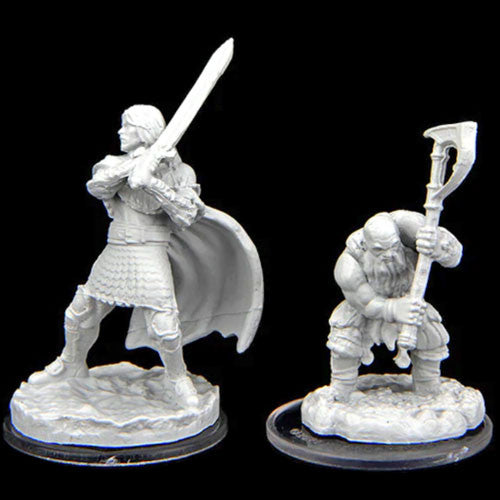 Critical Role Unpainted Miniatures: W02 Westruun Militia Swordsman & Kraghammer Axeman