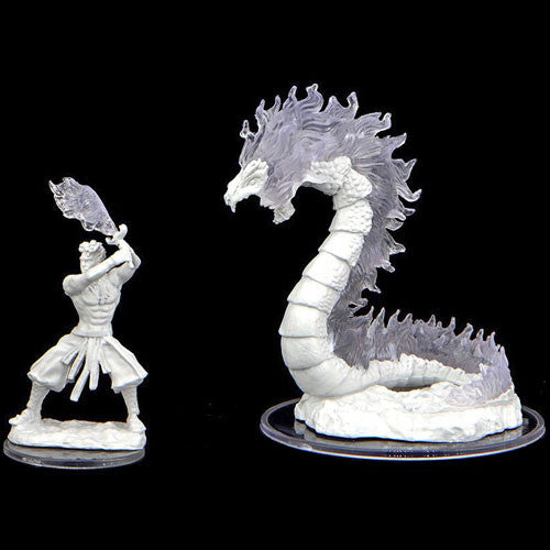 Critical Role Unpainted Miniatures: W02 Ashari Firetamer & Inferno Serpent